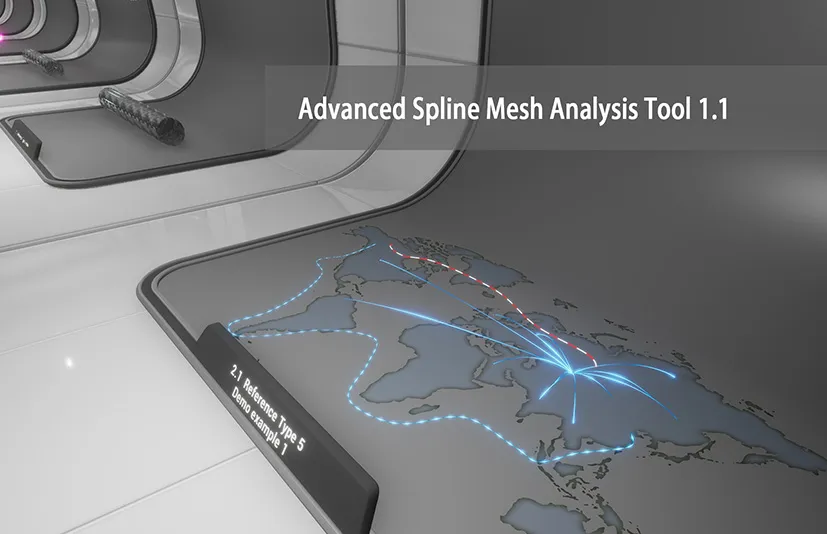 可视化科技城市 线路蓝图 – Advanced Spline Mesh Analysis Tool - 筱信日记