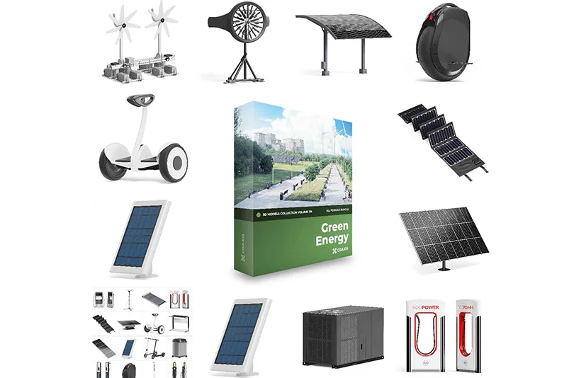 绿色新能源模型 – Green Energy 3D Models Collection – Volume 119 - 筱信日记