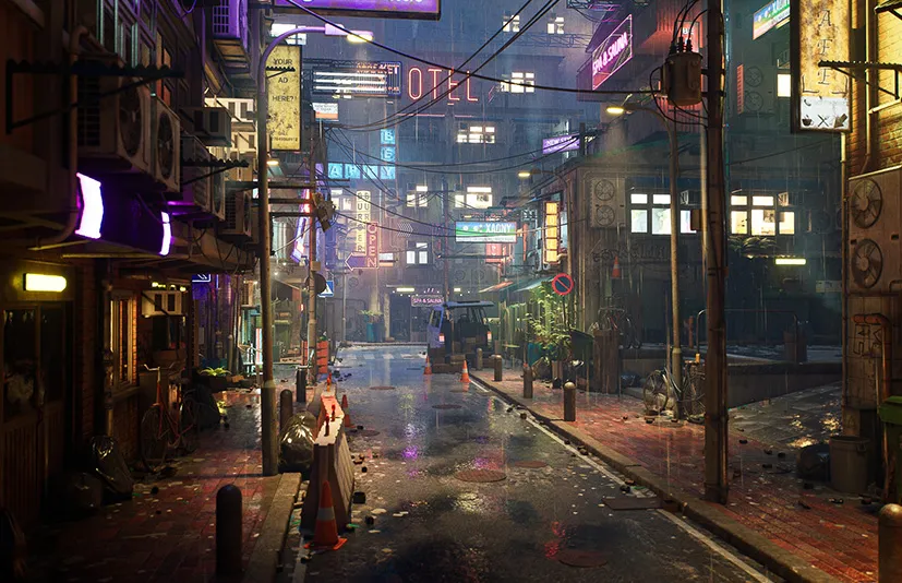 雨中霓虹街道 – Rainy Neon Streets - 筱信日记