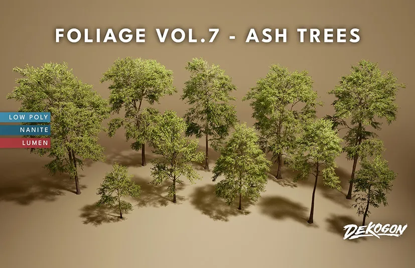 白蜡树 – Foliage VOL.7 – Ash Trees (Nanite and Low Poly) - 筱信日记