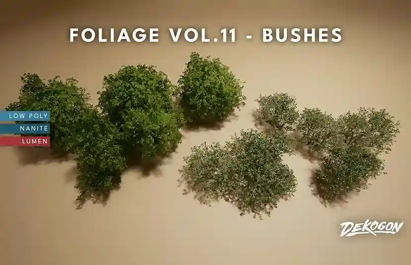 灌木丛 – Foliage VOL.11 – Bushes (Nanite and Low Poly) - 筱信日记