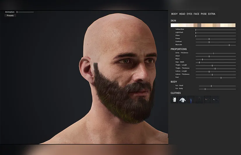 角色定制系统：男 – Character Customization: Male - 筱信日记