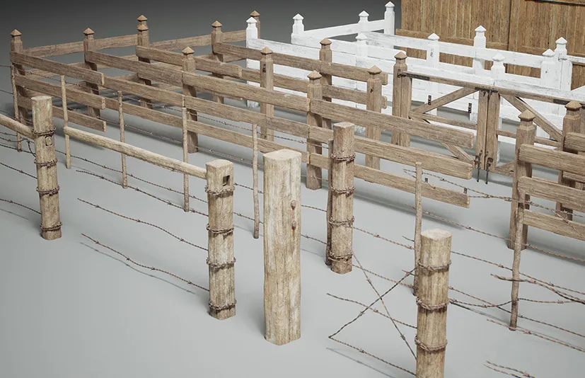 模块化农场围栏 – Fences VOL.2 – Farm and Town Modular (Nanite and Low Poly) - 筱信日记