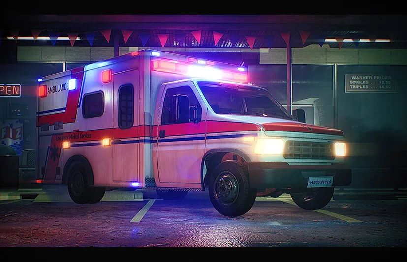 警车/救护车-高级可驾驶交互车辆 – Emergency Vehicles – Premium – Drivable and Interactable - 筱信日记