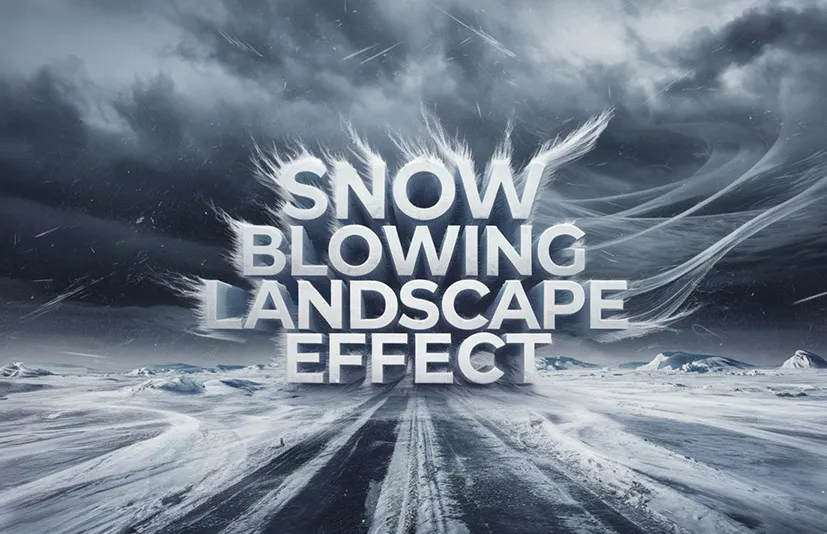 吹雪景观效果蓝图 – Snow Blowing Landscape Effect - 筱信日记